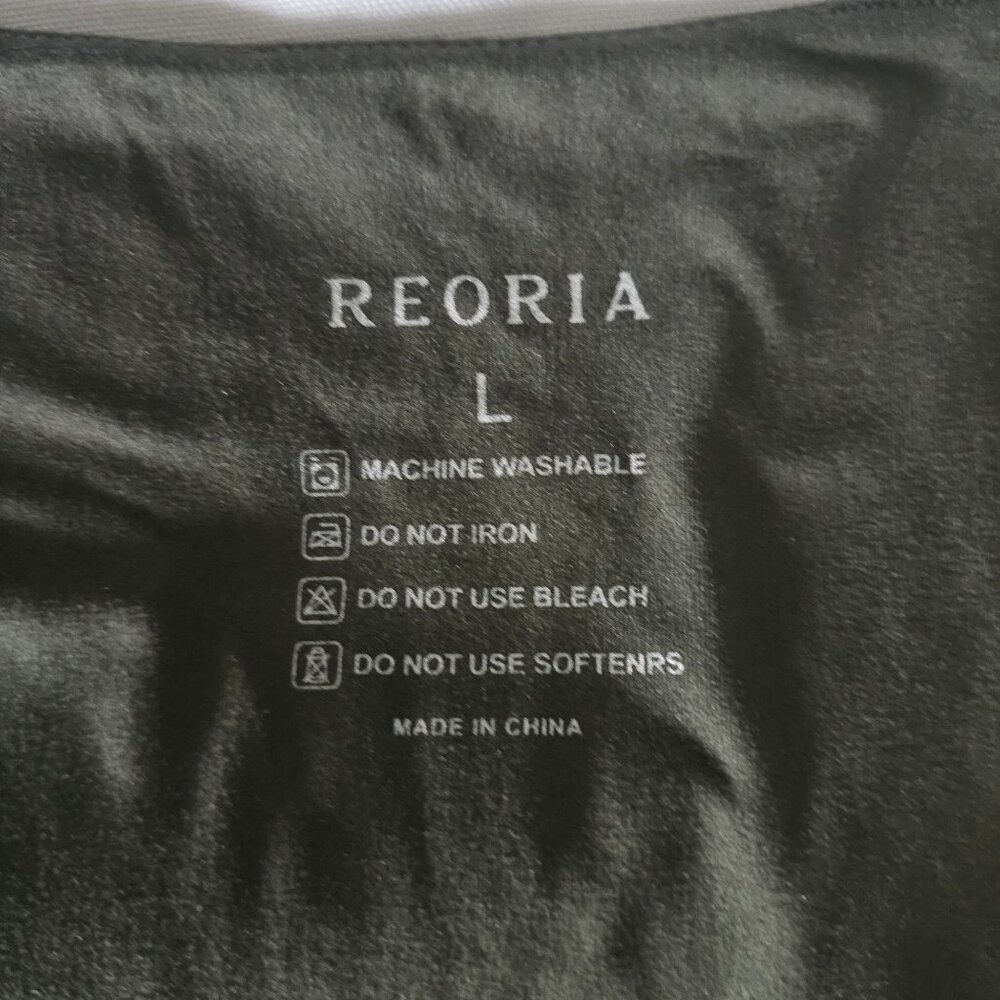 Reoria Women's Gray/Green Sweetheart Neck Long Sleeve Thong Bodysuit Size Large - Picture 5 of 11
